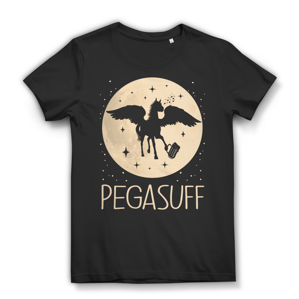 Pegasuff Pegasus Mond Prinzessin - Damen Premium Bio T-Shirt Black