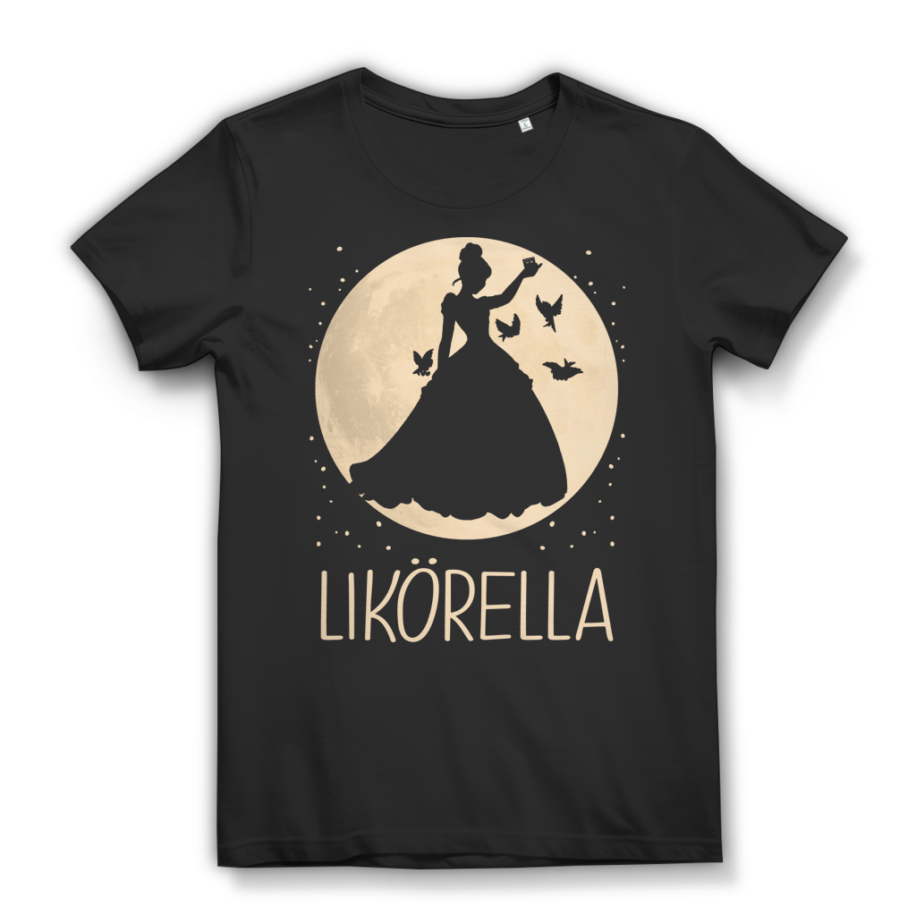 Likörella Cinderella Mond Prinzessin - Damen Premium Bio T-Shirt Black