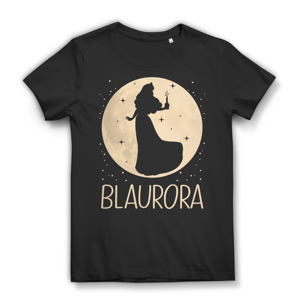 Blaurora Aurora Mond Prinzessin - Damen Premium Bio T-Shirt Black