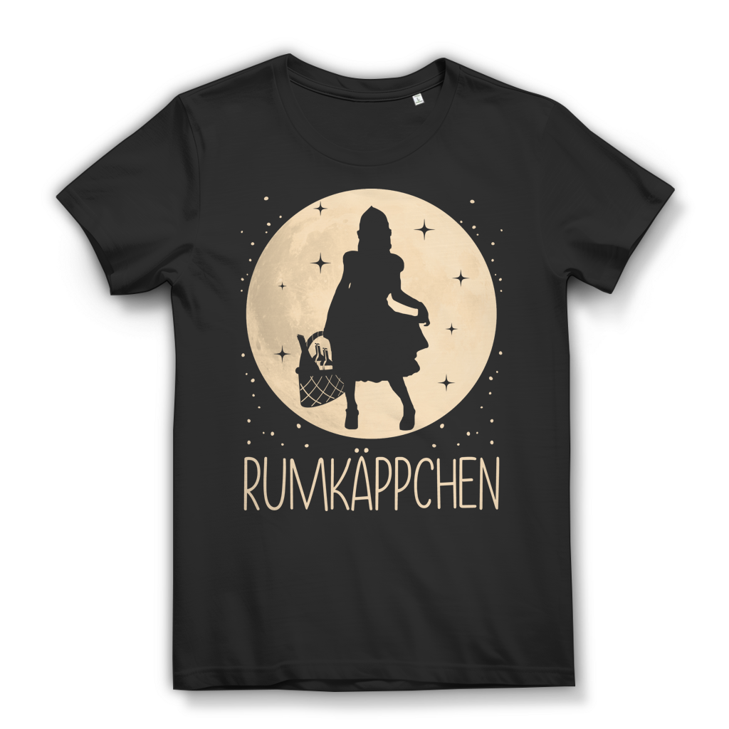 Rumkäppchen Rotkäppchen Mond Prinzessin - Damen Premium Bio T-Shirt Black