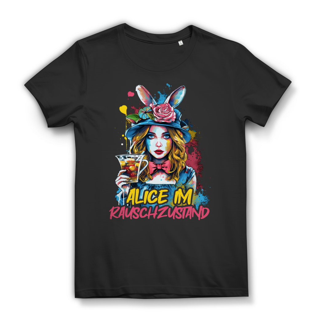 Alice im Rauschzustand - Damen Premium Bio T-Shirt Black