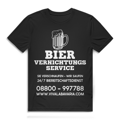 Bier Vernichtungs Service Biereitschaftsdienst Herren T-Shirt - Bier Sauf Shirt