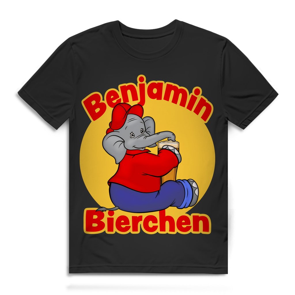 Benjamin Bierchen Blümchen Herren Premium Bio T-Shirt lustiges Bier Funshirt