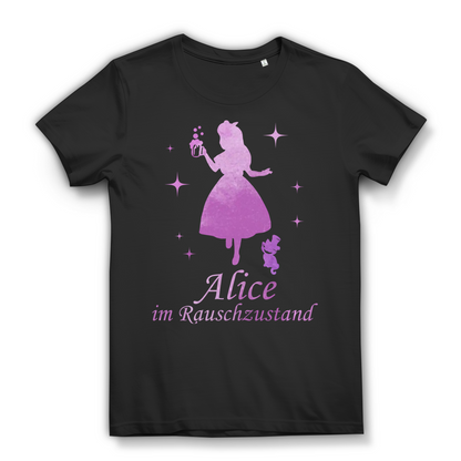 Alice im Rauschzustand Rosa - Damen Premium Bio T-Shirt Black