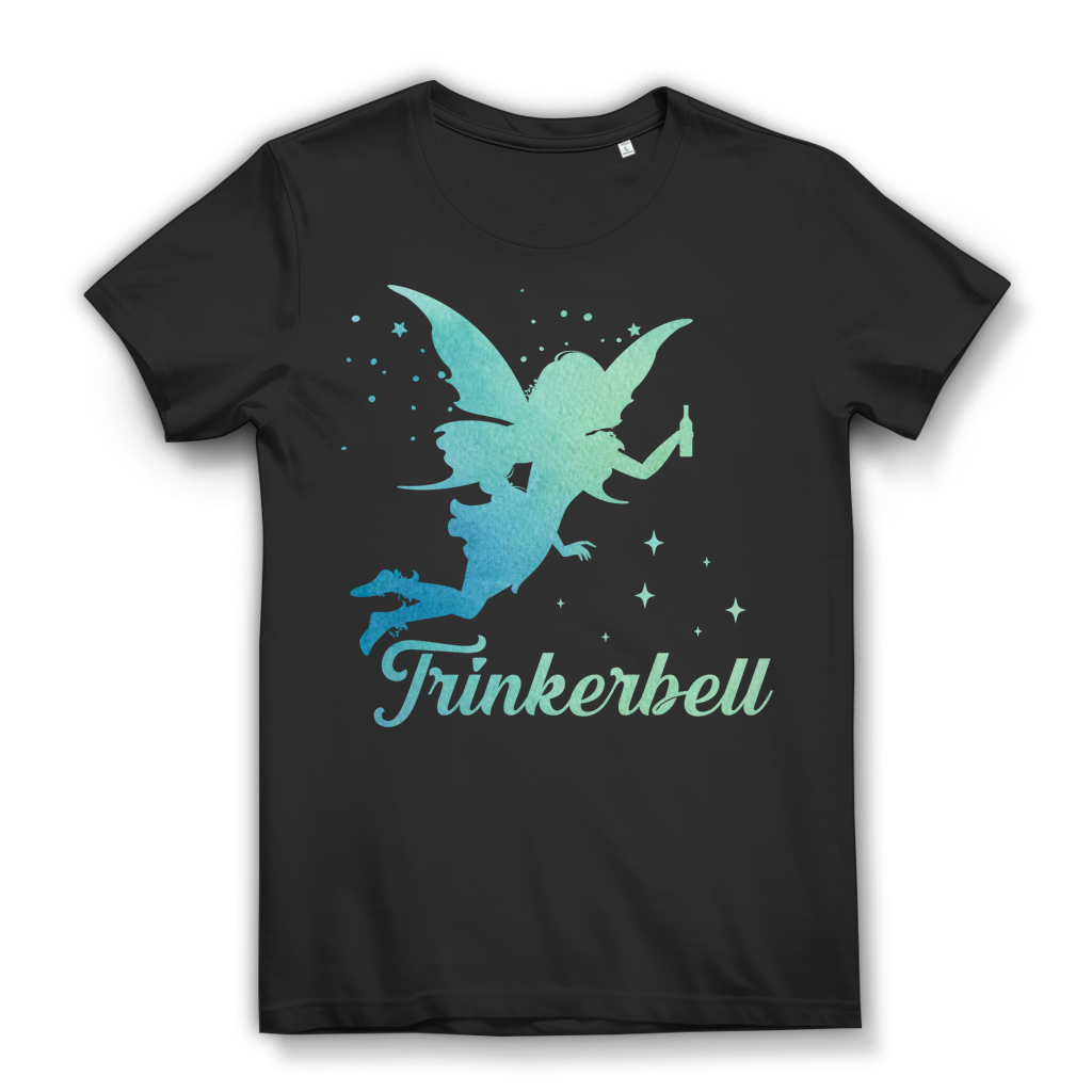 Trinkerbell Fee Feen - Damen Premium Bio T-Shirt Black