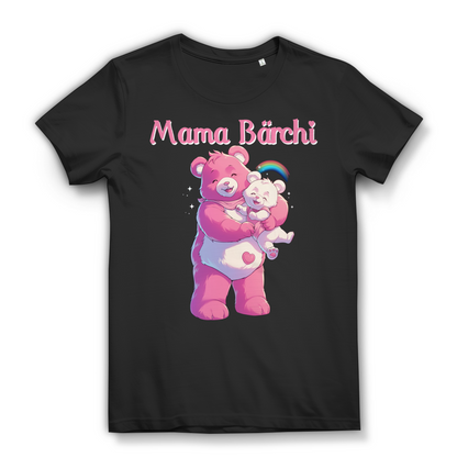 Mama Mutter Bärchi Glücksbärchi Muttertag - Damen Premium Bio T-Shirt Schwarz Black