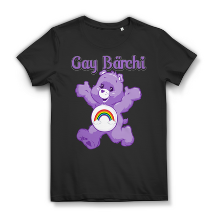 Gay Regenbogen LGBTQ Bärchi Glücksbärchi - Damen Premium Bio T-Shirt Schwarz Black