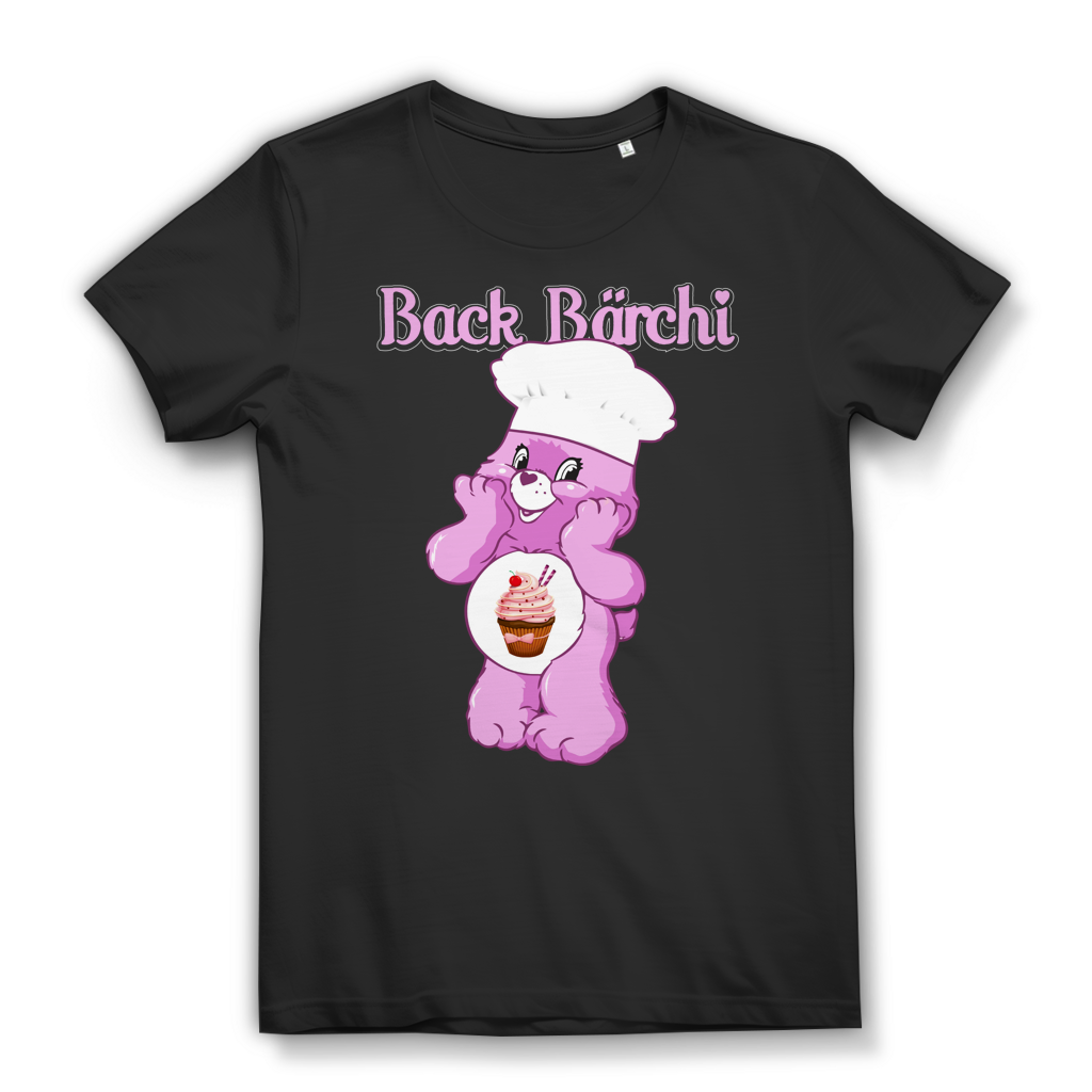 Back Backen Bäckerin Bärchi Glücksbärchi - Damen Premium Bio T-Shirt Schwarz Black