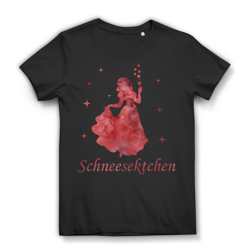 Schneesektchen Prinzessin - Damen Premium Bio T-Shirt Farbe Schwarz Black