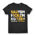 Saufen Ficken Kotzen Radler ist für Fotzen - Damen Premium Bio T-Shirt Schwarz Black