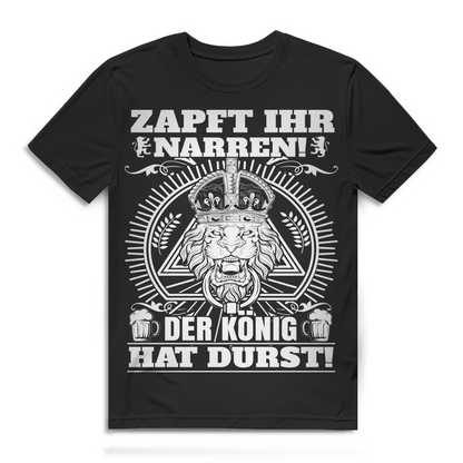 Zapft ihr Narren der König hat Durst - Herren Premium Bio T-Shirt Black