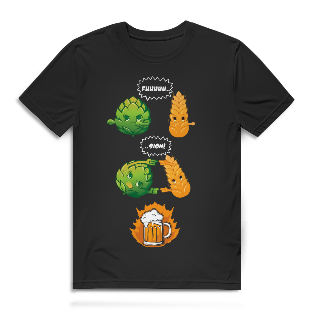 Bier Fusion Hopfen und Malz - Herren Premium Bio T-Shirt Black