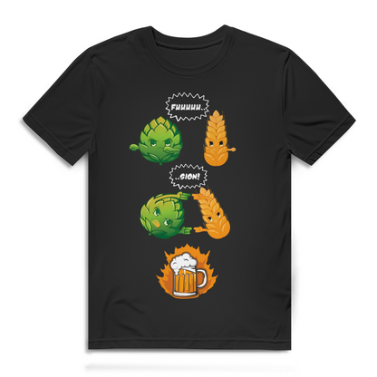 Bier Fusion Hopfen und Malz - Herren Premium Bio T-Shirt Black