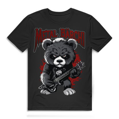 Metal Bärchi Glücksbärchi Heavy Metal - Herren Premium Bio T-Shirt Black