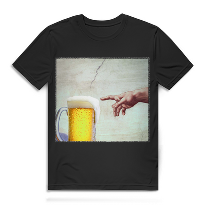 Gottes Hand mit Bier - Herren Premium Bio T-Shirt Black