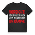 VORISCHT! Ich bin zu dick zum wegrennen ich kämpfe! - Herren Premium Bio T-Shirt Black