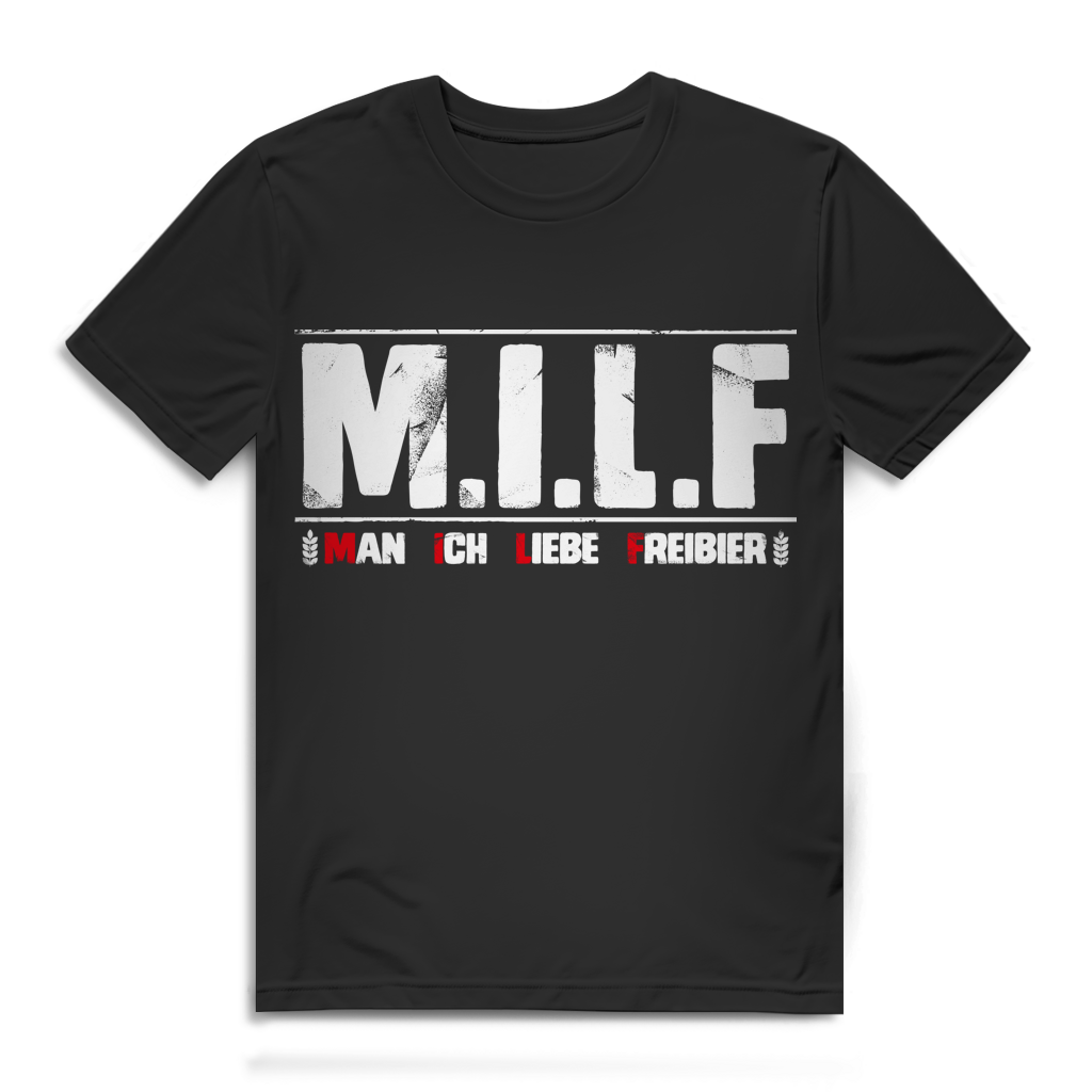 M.I.L.F Man ich liebe Freibier - Herren Premium Bio T-Shirt Black