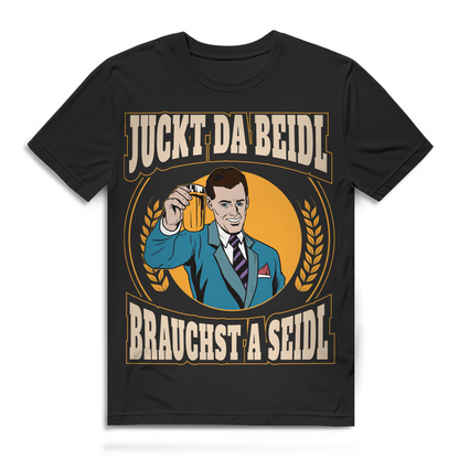 Juckt da Beidl brauchst a Seidl - Herren Premium Bio T-Shirt Black