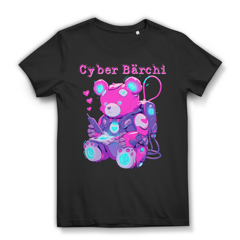 Cyber Bärchi Glücksbärchi Cyberpunk - Damen Premium Bio T-Shirt