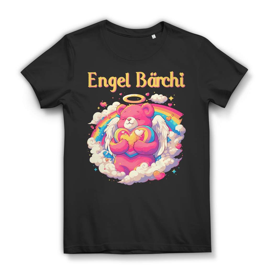 Engel Bärchi Glücksbärchi - Damen Premium Bio T-Shirt Black