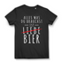 Alles was du brauchst ist Bier Liebe - Damen Premium Bio T-Shirt Black