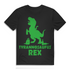 Tyrannosaufus Tyrannosaurus Rex Dinosaurier mit Bier - Herren Premium Bio T-Shirt Black