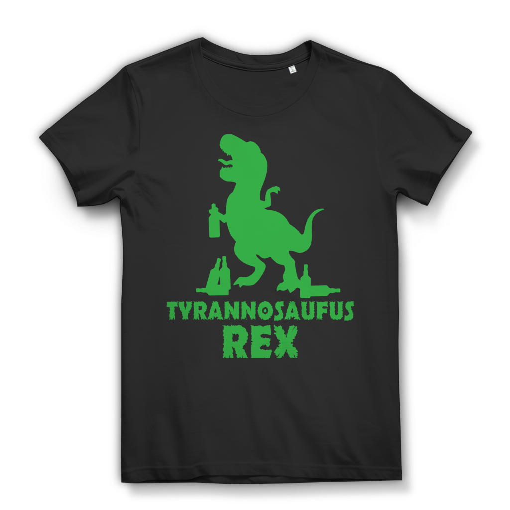 Tyrannosaufus Tyrannosaurus Rex Dinosaurier mit Bier - Damen Premium Bio T-Shirt Black