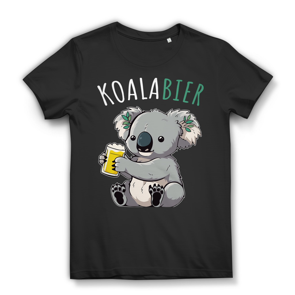 Koalabier Koala Koalabär mit Bier - Damen Premium Bio T-Shirt Black
