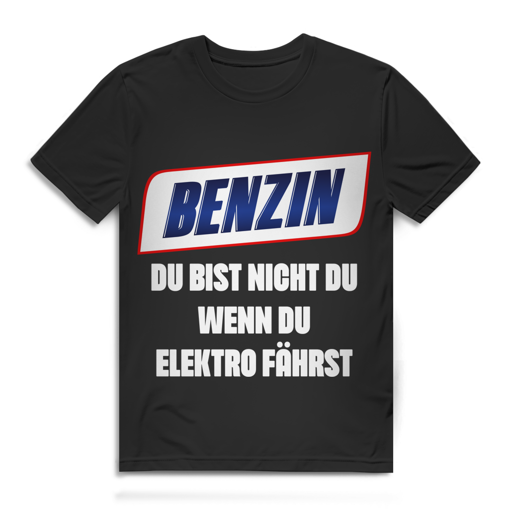 Benzin du bist nicht du wenn du Elektro fährst – Herren T-Shirt lustiges Auto Shirt Männer Black