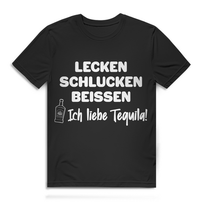 Lecken Schlucken Beissen Ich Liebe Tequila - Herren Premium Bio T-Shirt Black