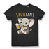 Saufifant süßer Elefant mit Bier - Damen Premium Bio T-Shirt Black