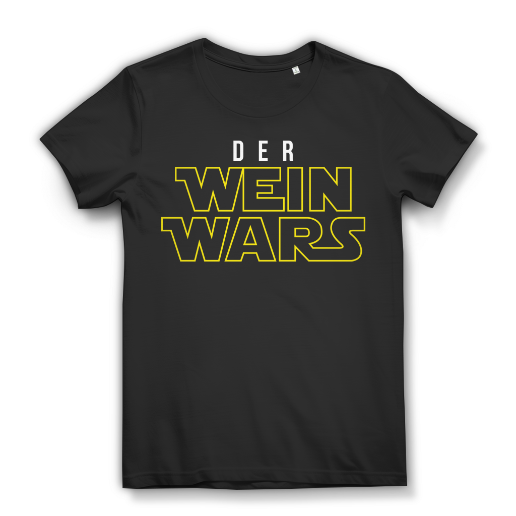Der Wein Wars – Damen Bio T-Shirt | Lustige Parodie für Weinliebhaberinnen Black