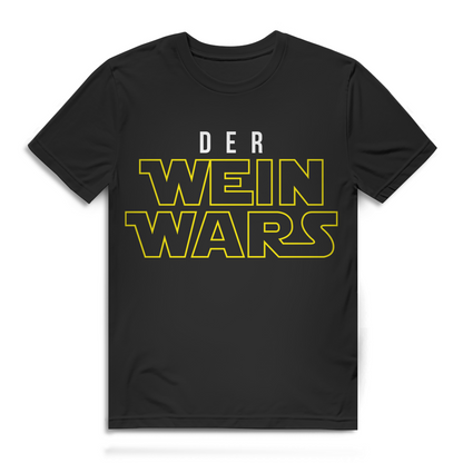 Der Wein Wars – Herren Bio T-Shirt lustige Star für Wein-Fans Black