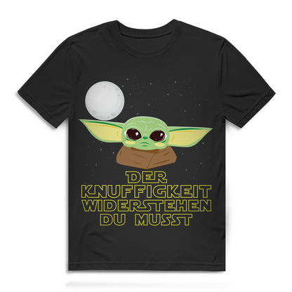 Der Knuffigkeit widerstehen du musst – Herren Bio T-Shirt Black