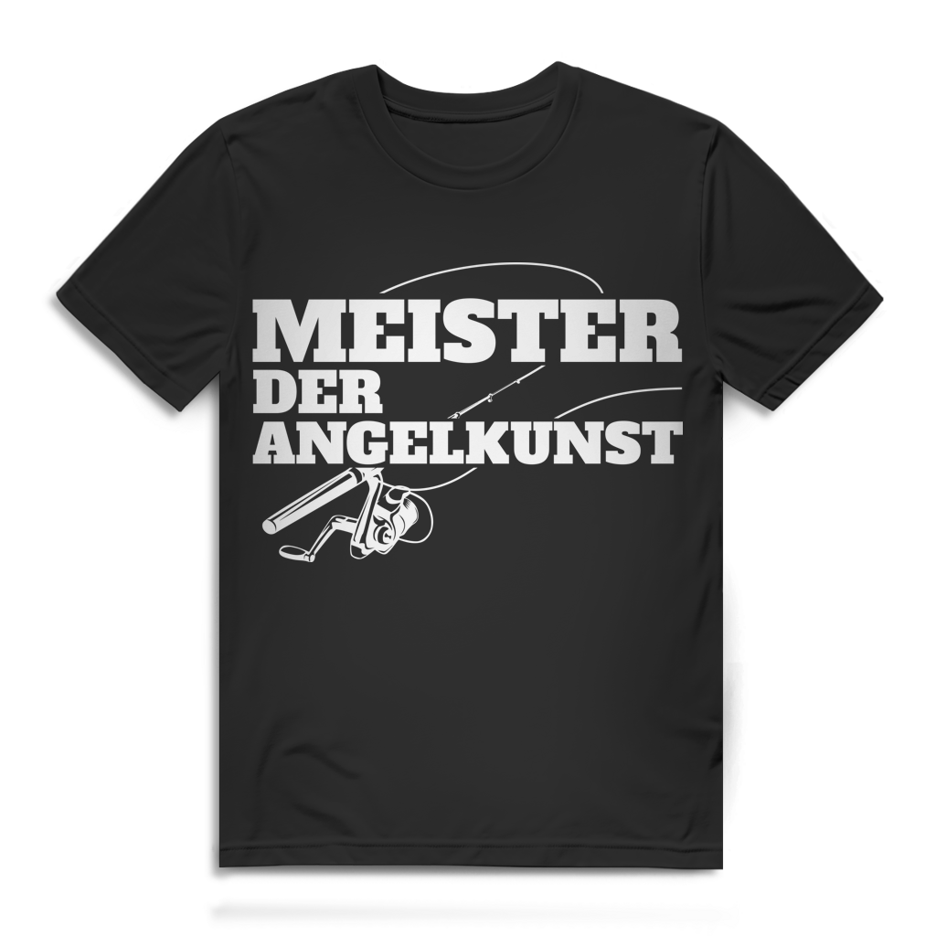 Meister der Angelkunst – Herren Bio T-Shirt für Angler, Angeln Geschenk, Outdoor Shirt Black