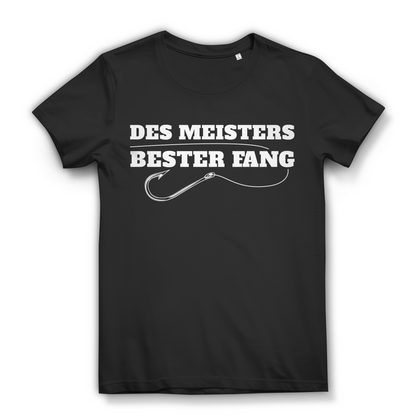 Des Meisters bester Fang Damen Premium Bio T-Shirt Partnerlook Angeln Black