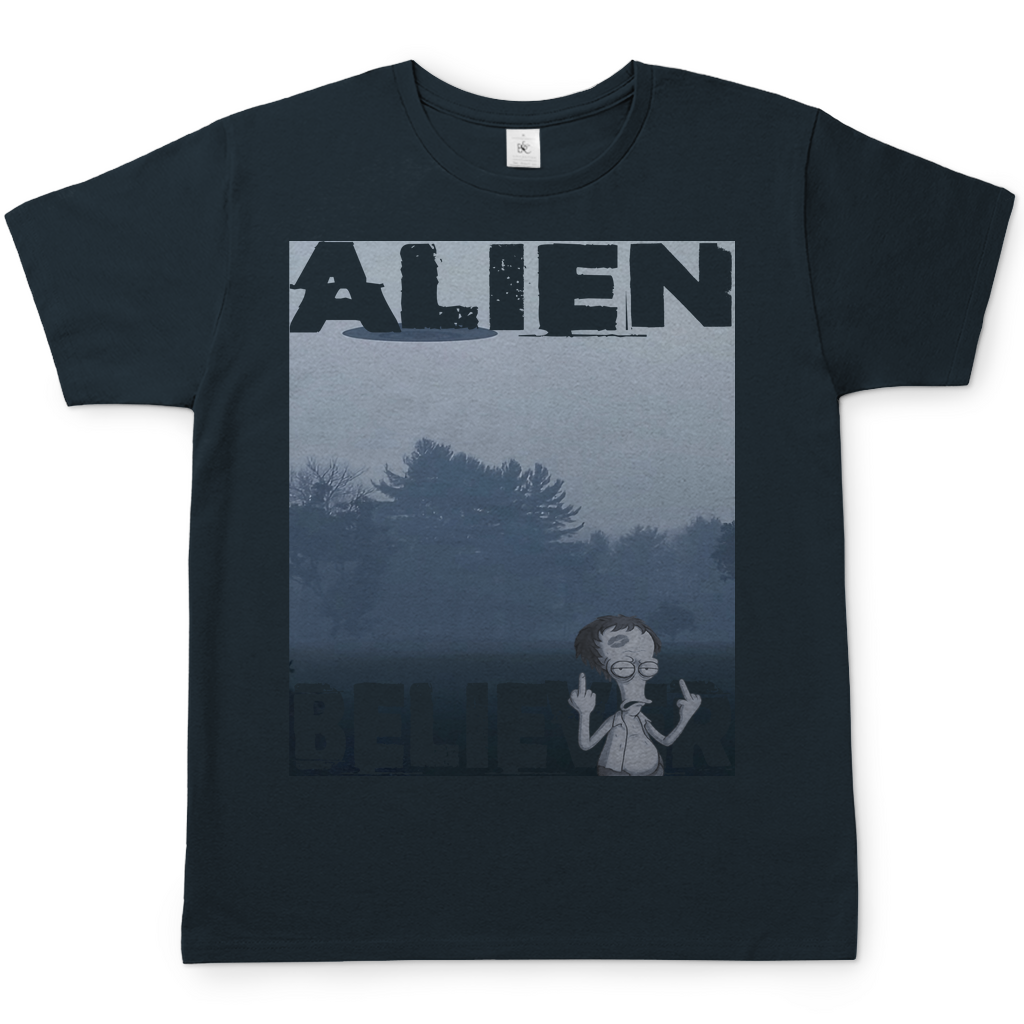 Alien Believer Roger - Herren T-Shirt Dark Grey Solid