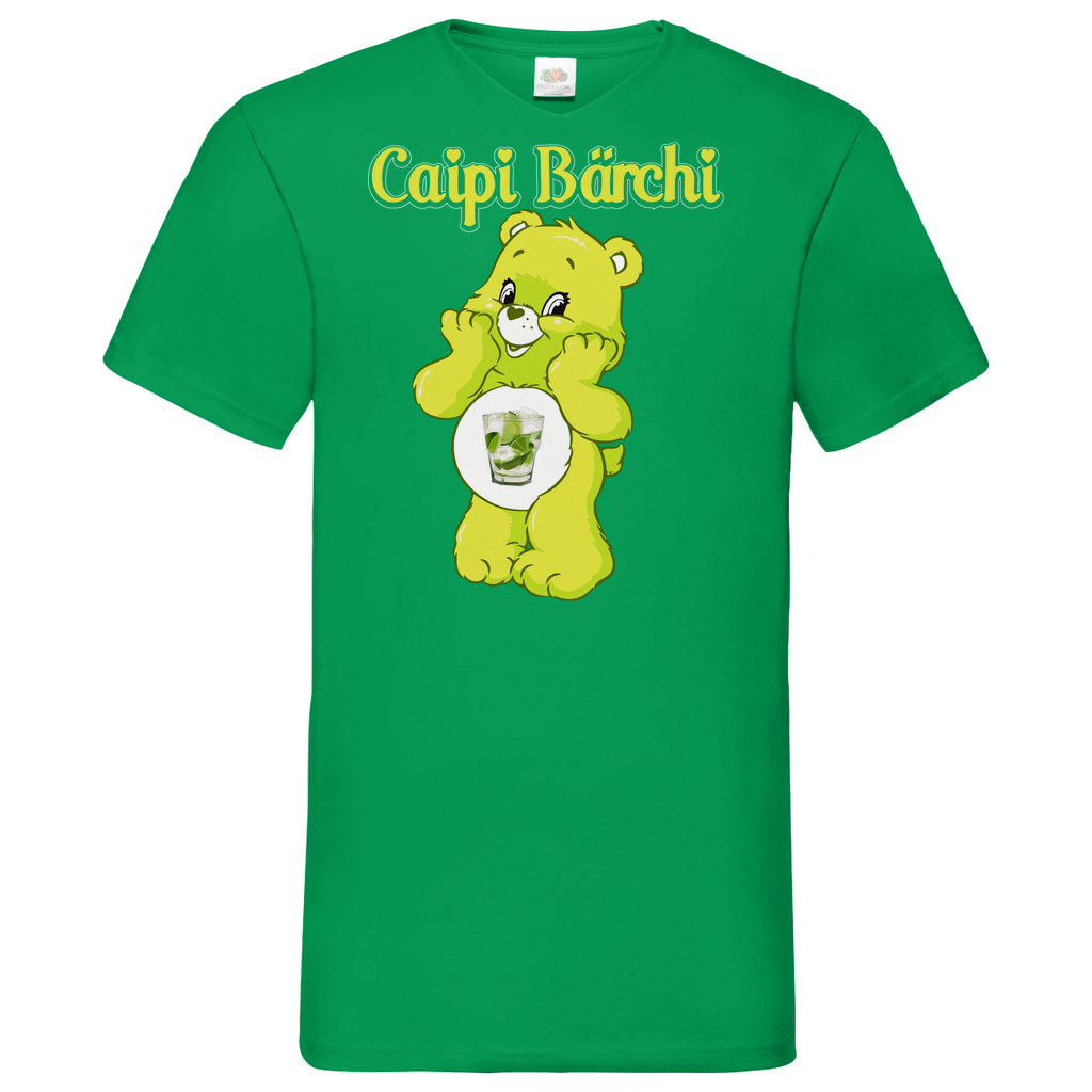 Caipi Bärchi - Glücksbärchi - Herren V-Neck Shirt Kelly Green