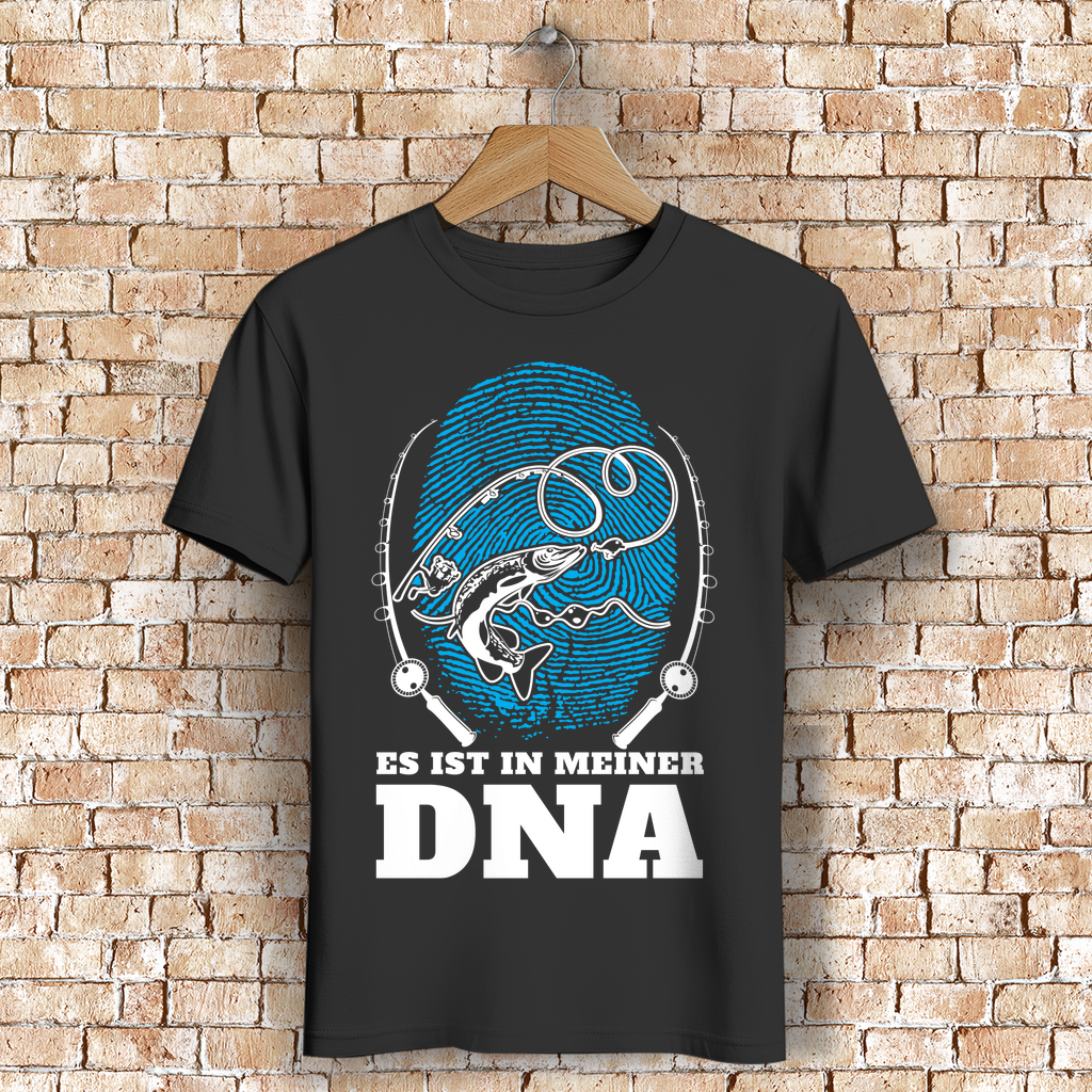 Angler Shirt Herren – Es ist in meiner DNA – Lustiges Angel T-Shirt Männer