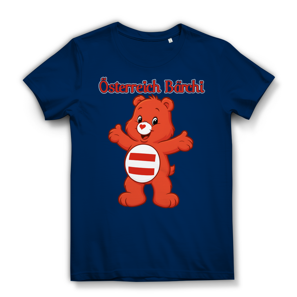 Österreich Bärchi - Glücksbärchi - Damen Premium Bio T-Shirt Navy