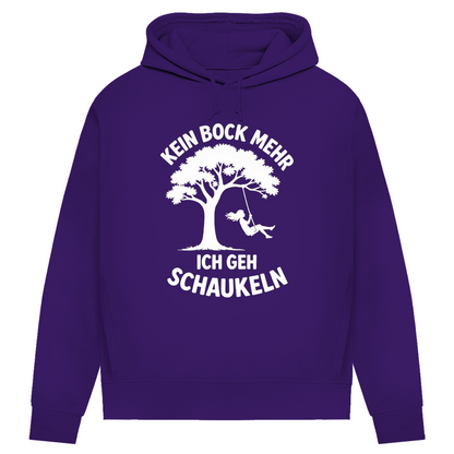 Damen Premium Bio Hoodie Kein Bock Mehr Ich Geh Schaukeln Radiant Purple