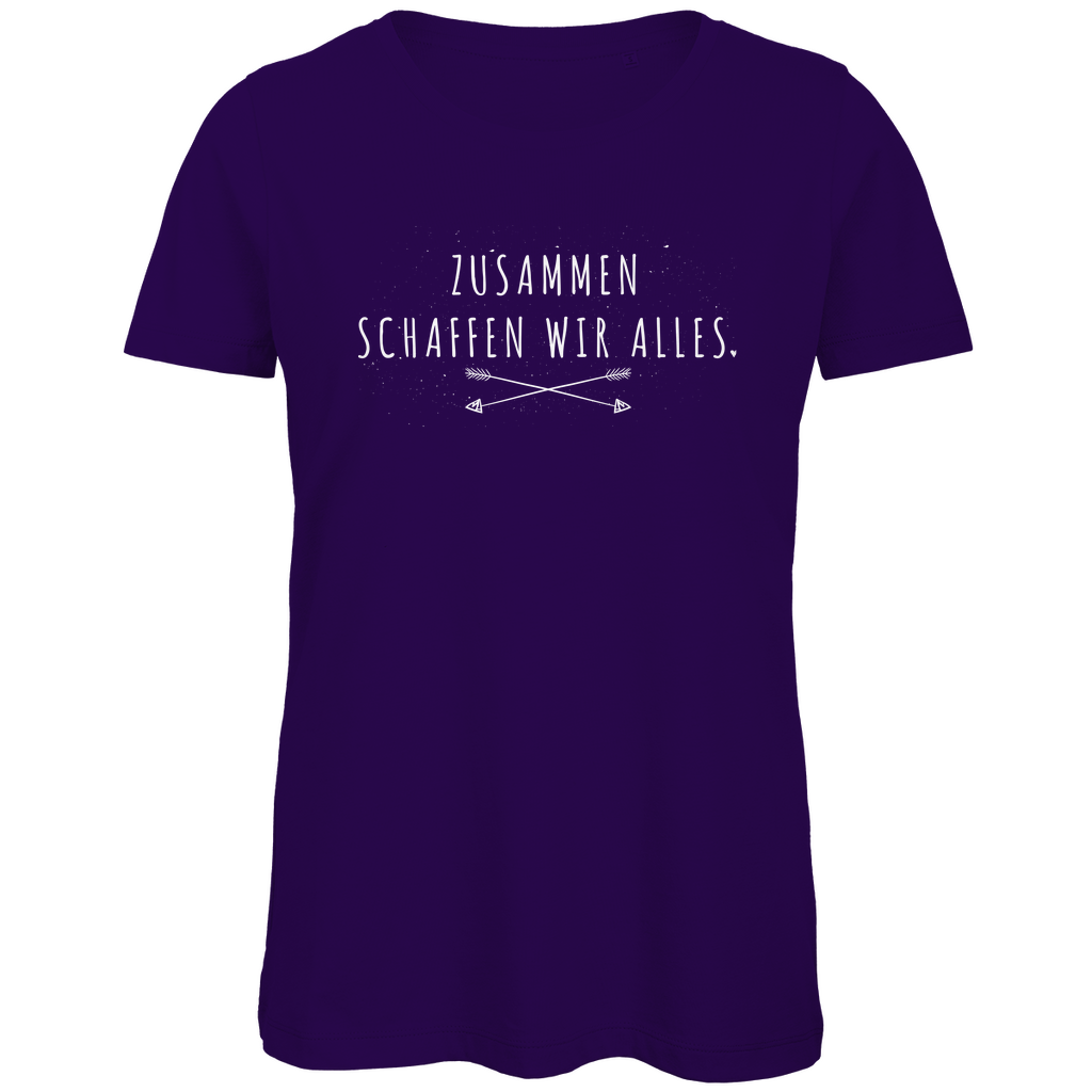 Zusammen schaffen wir alles - Damen Premium Bio T-Shirt Urban Purple