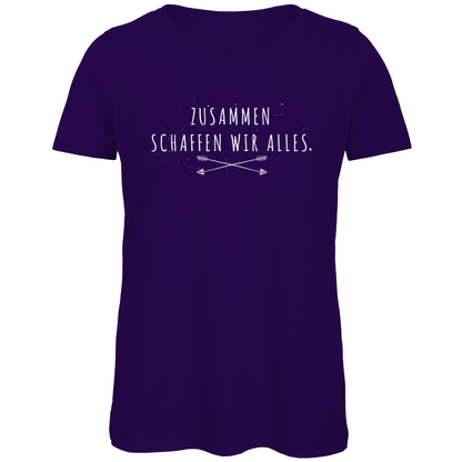 Zusammen schaffen wir alles - Damen Premium Bio T-Shirt Urban Purple