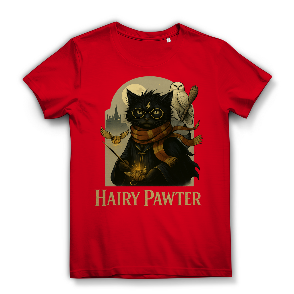 Hairy Pawter Harry Potter Katze - Damen Premium Bio T-Shirt Red