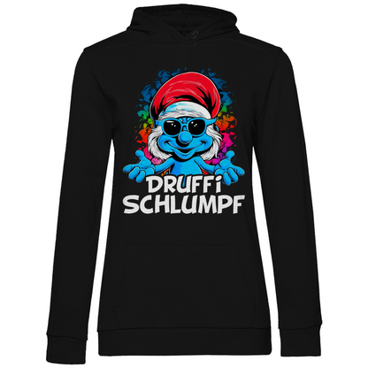 Druffi Schlumpf Grafik - Damen Hoodie Black