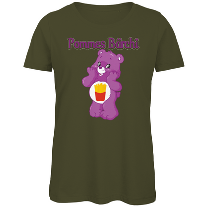 Pommes Bärchi - Glücksbärchi - Damen Premium Bio T-Shirt Khaki