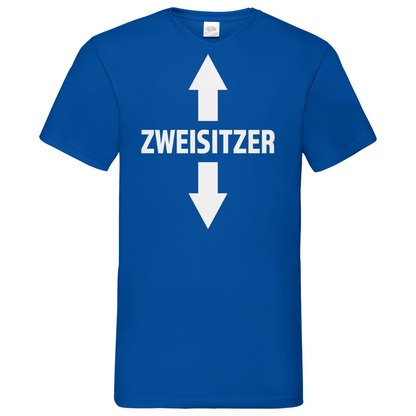 Zweisitzer - Herren V-Neck Shirt Royal Blue