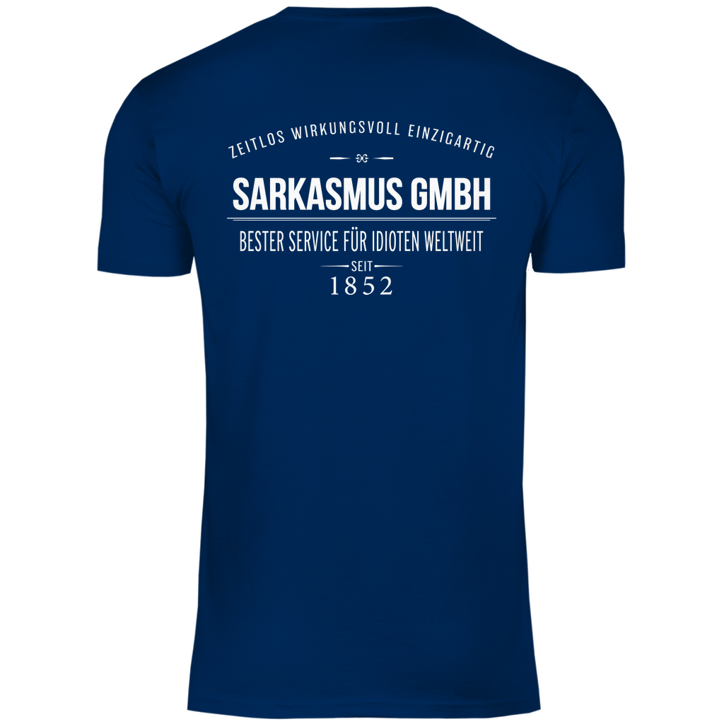 Sarkasmus GmbH bester Service für Idioten weltweit - Herren Shirt Navy