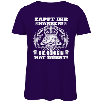 Zapft ihr Narren die Königin hat Durst - Damen Premium Bio T-Shirt Urban Purple