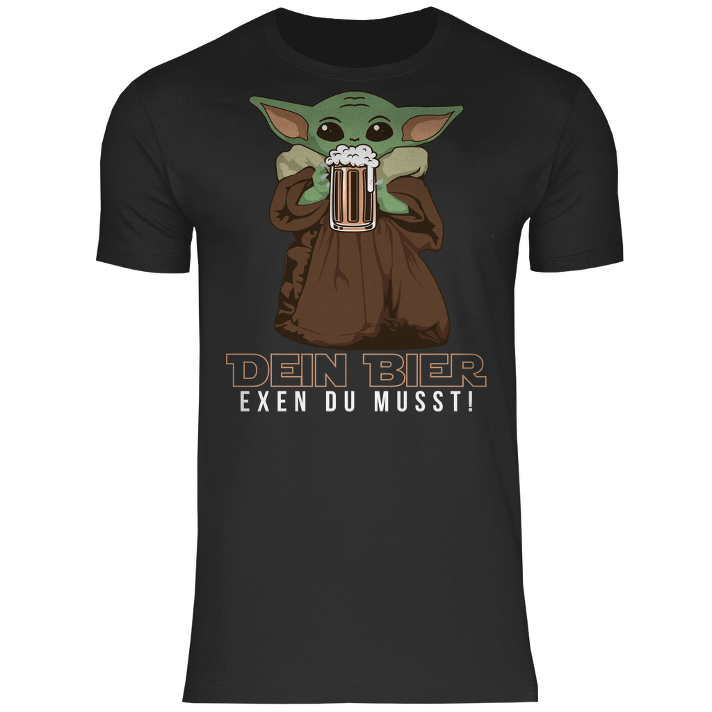 Dein Bier exen du musst Baby Yoda - Herren Shirt